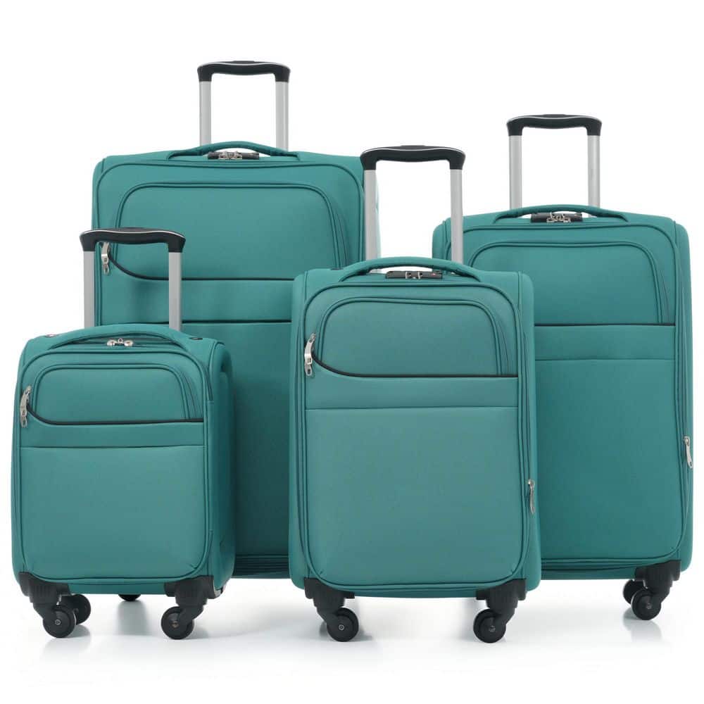 4-Pieces Blue Green Polyester Luggage Set with Spinner Wheels and TSA Lock price history on PriceWatchPro