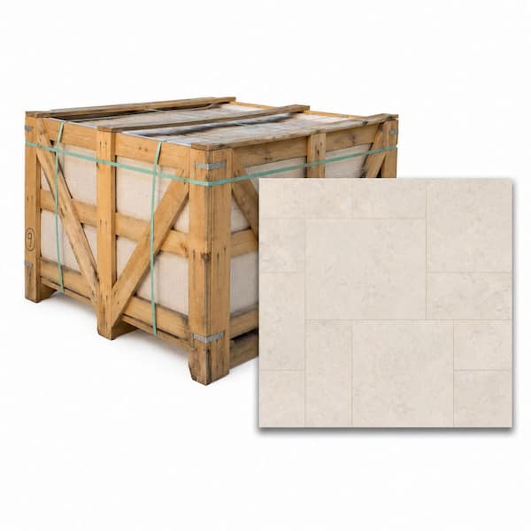Aegean Pearl 12-Piece Tumbled Marble Paver Tile Kit (10 Kits / 160 Sq. ft. / Pallet)