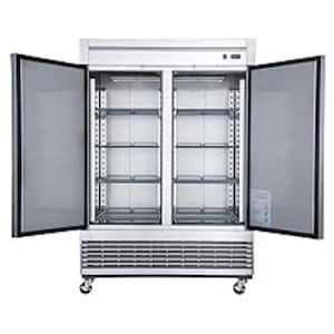 55in 47cu.ft. Commercial Auto-Defrost Upright 2 Door Refrigerator in Stainless Steel