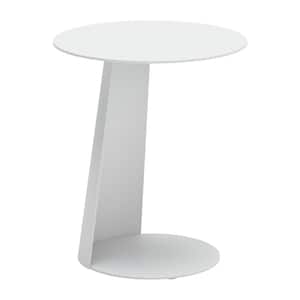 Sunny Isles Outdoor Collection White Round Aluminum Outdoor Side Table