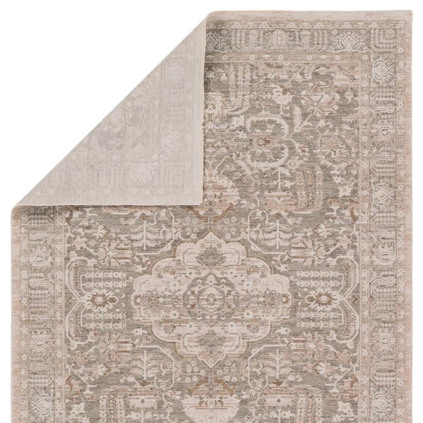 Acair 9 X 12 Medallion Beige/Gray Area Rug