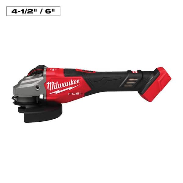 M18 FUEL 18V Lithium-Ion Brushless Cordless 4-1/2 in./6 in. Braking Grinder with Slide Switch (Tool-Only)