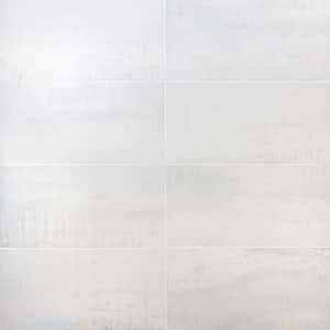 Angela Harris Metallic Light Silver 12 in. x 24 in. Matte Porcelain Floor and Wall Tile (15.49 Sq. Ft. / Case)