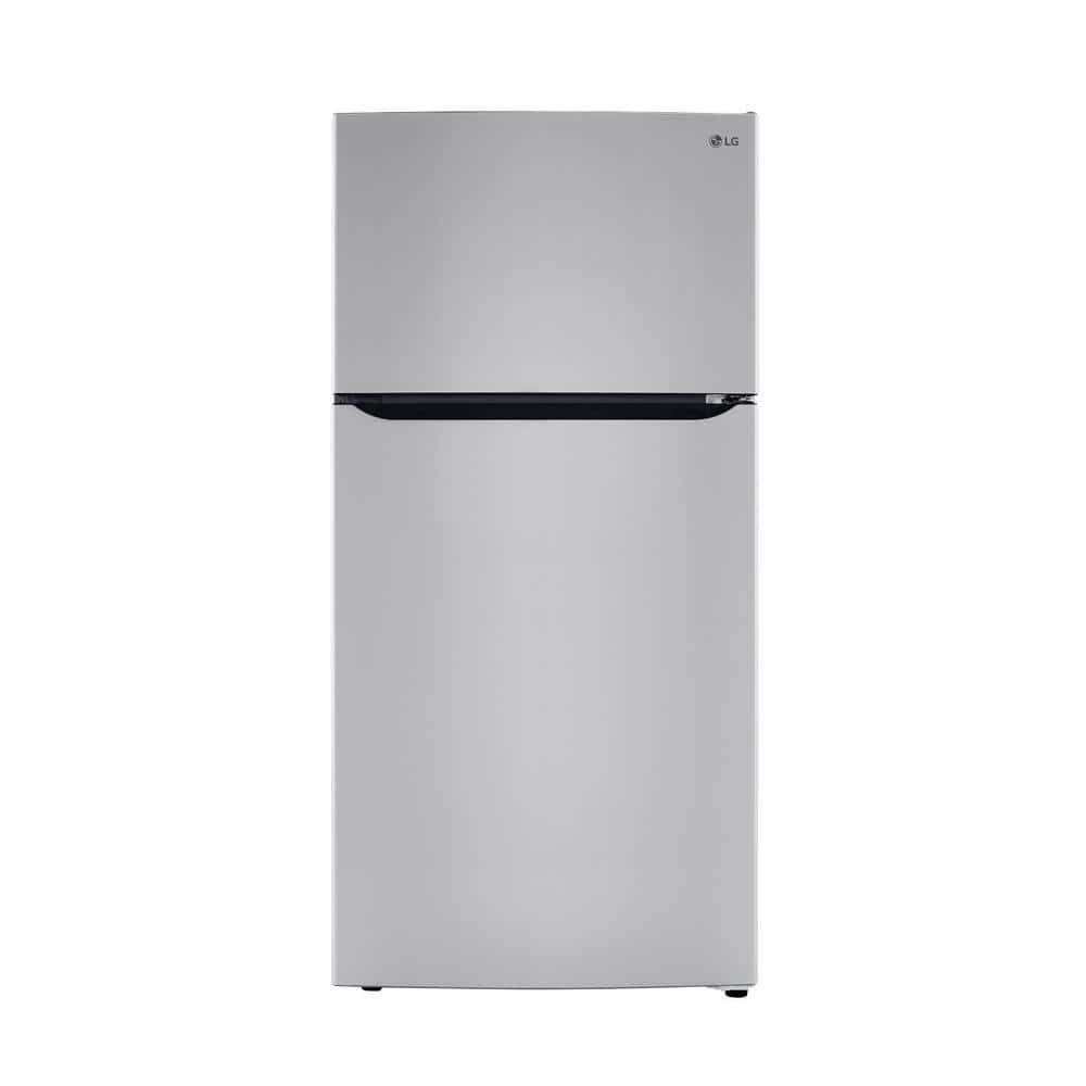 LG 33 in. W 24 cu. ft. Top Freezer Refrigerator w/ LED Lighteing and Multi-Air Flow in Stainless Steel, ENERGY STAR, Silver