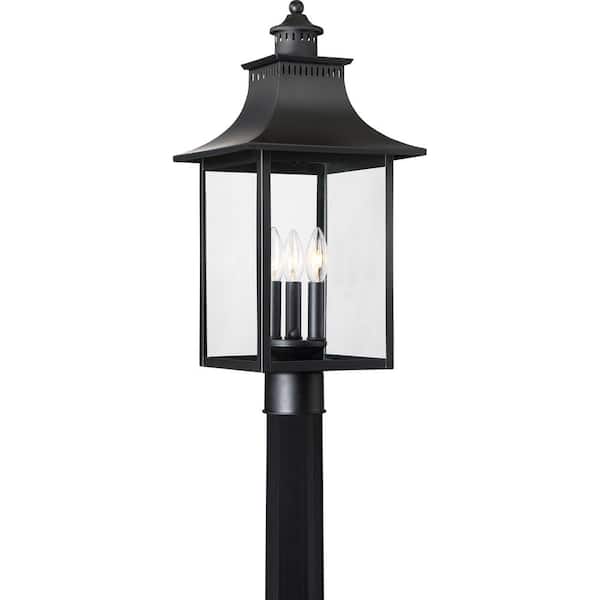 Quoizel Chancellor 1-Light Mystic Black Outdoor Post Lantern