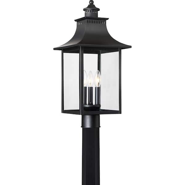 Chancellor 1-Light Mystic Black Outdoor Post Lantern
