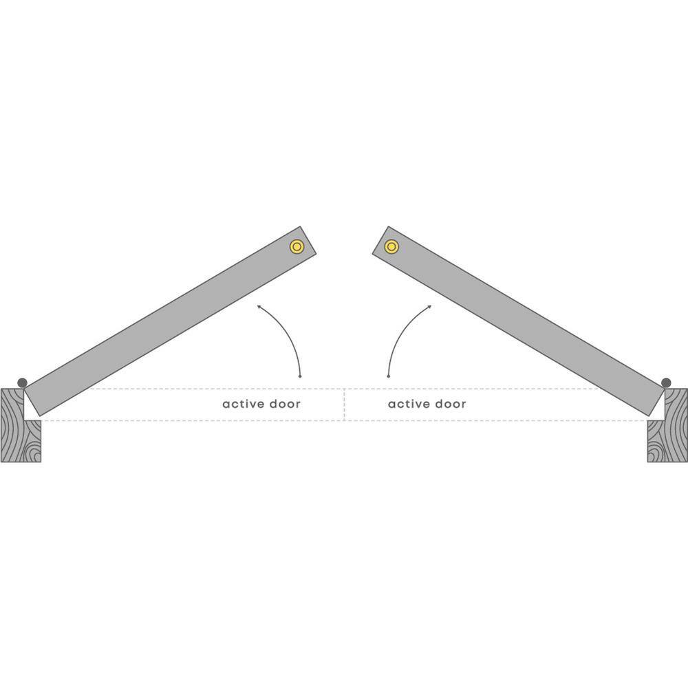 56" Frosted Glass Pine Composite Double Prehung French Door