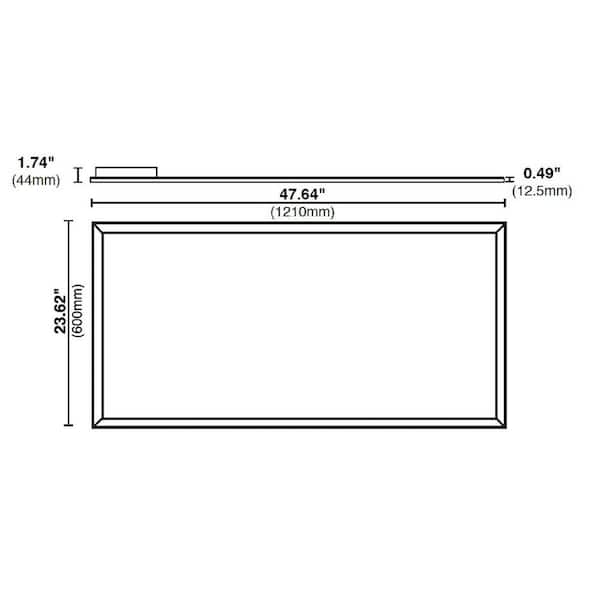 HALCO LIGHTING TECHNOLOGIES 2 ft. x 4 ft. 128-Watt Equivalent White Integrated LED Flat Panel Light, Lumen and Color Selectable
