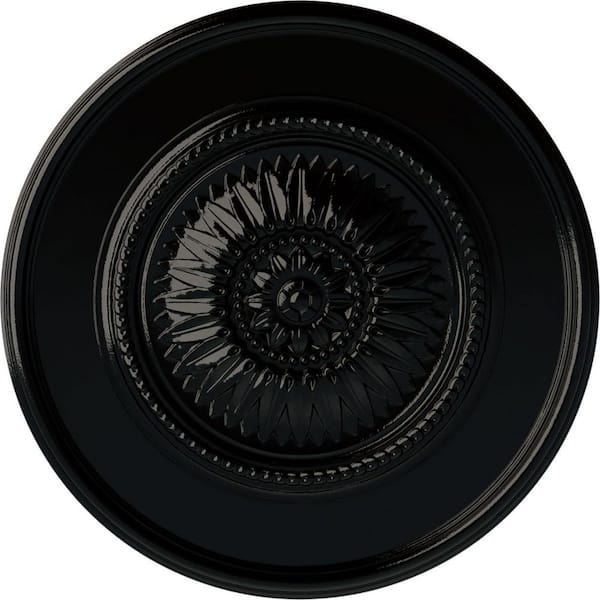 Ekena Millwork 29-3/4 in. x 1-1/2 in. Wigan Urethane Ceiling Medallion, Black Pearl