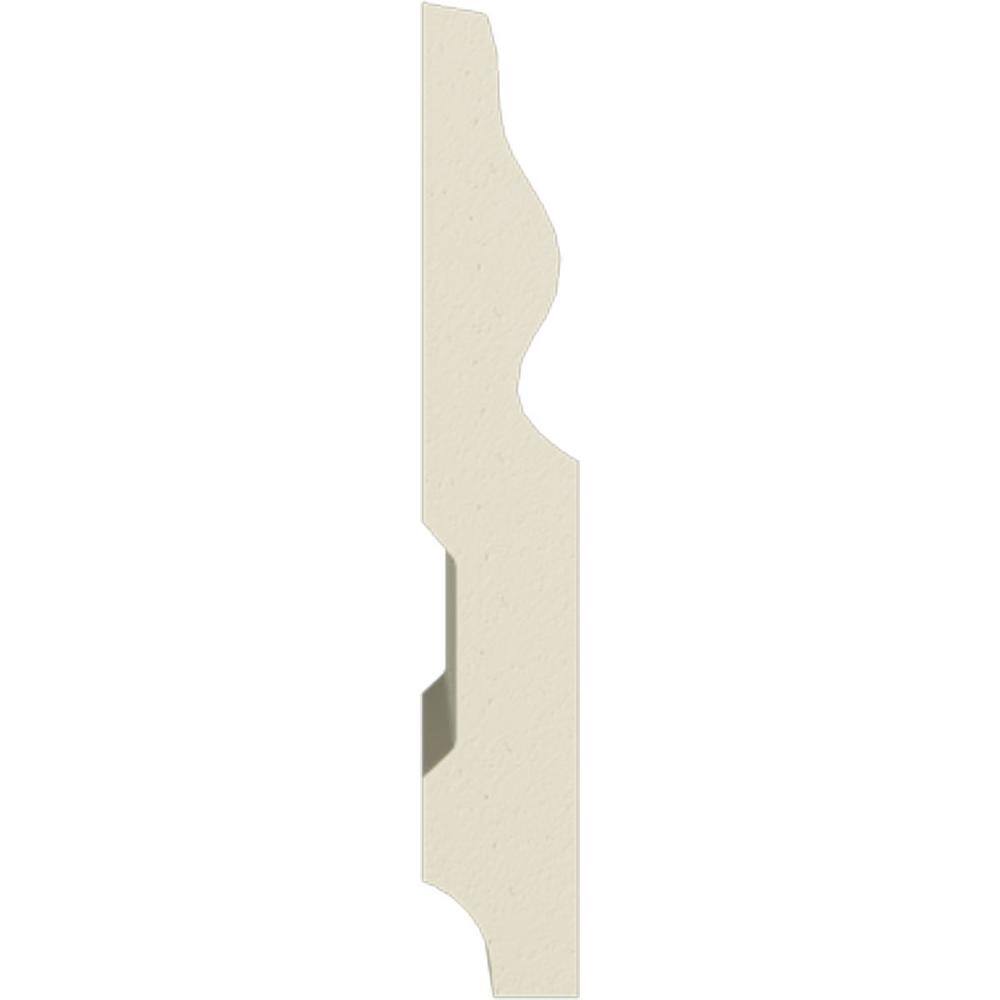 Primed Gray Polyurethane Geometric Baseboard Moulding Sample