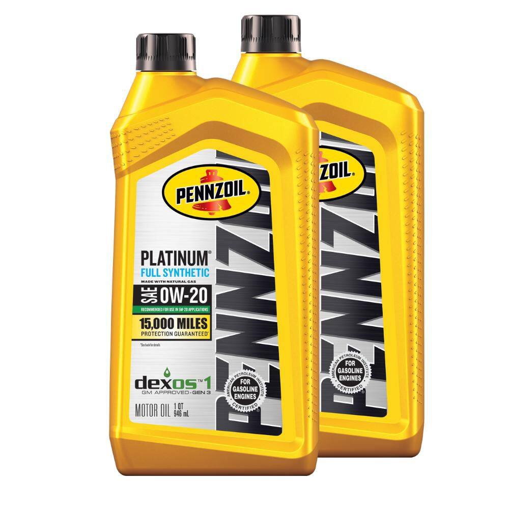 Platinum SAE 0W-20 Full Synthetic Motor Oil 1 Qt. (2-Pack) price history on PriceWatchPro