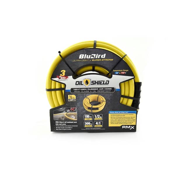 1/2 in. x 100 ft. Heavy Duty Rubber Air Hose