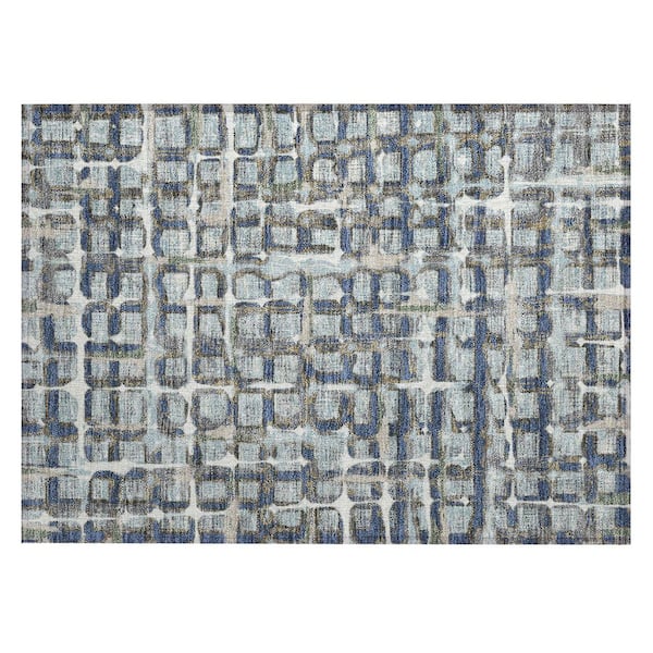 Chantille Machine Washable Indoor/Outdoor Abstract ACN2762 Spa 3 ft. x 4 ft. Area Rug