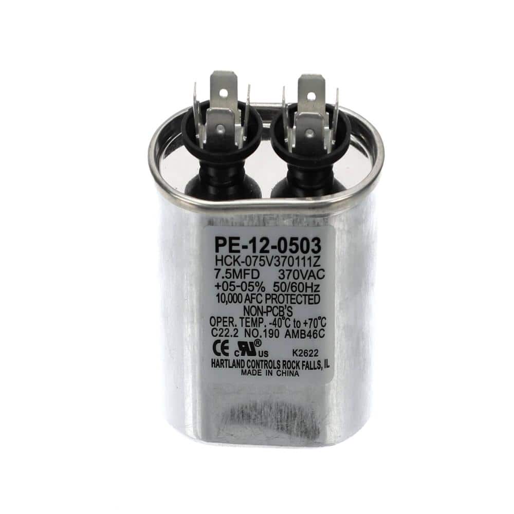Capacitor, 7.5Mfd, 370Vac, 50/60Hz, Oval-Shaped PE-12-0503 price history on PriceWatchPro