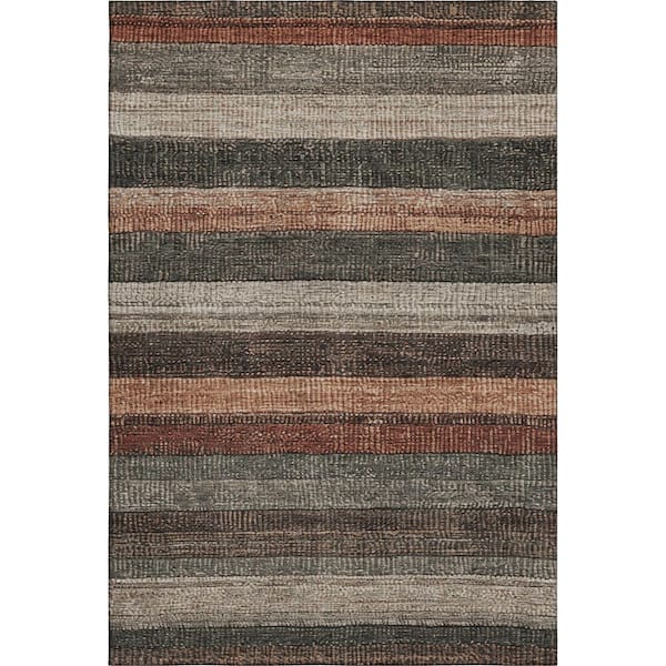 Mayfield Premium Machine Washable Abstract AMF1865 Paprika 3 ft. x 5 ft. Area Rug