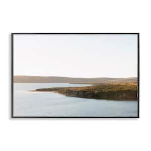 Pacific Estuary Landscape by Crystal Lynn Collins Black Framed Nature Giclee Art Print 20 in. x 30 in.
