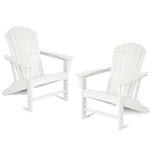 All Weather White Plastic Adirondack Chair (2-Pack)