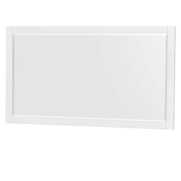 Wyndham Collection Daniella 58 in. W x 33 in. H Framed Wall Mirror in White