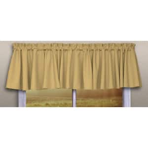 Glasgow 84 in. W x 15 in. L Woven Flounce Valance in Gold Leaf