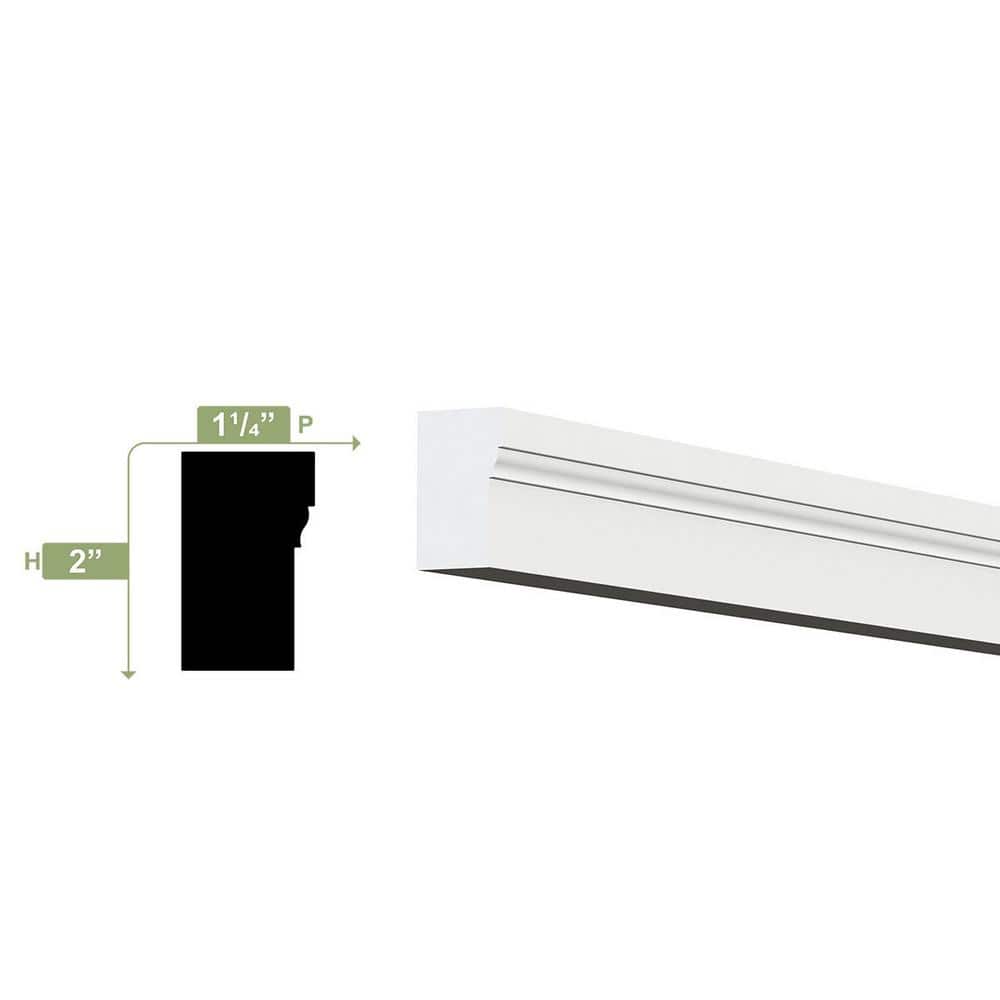 96'' White PVC Brick Moulding for Doors and Windows