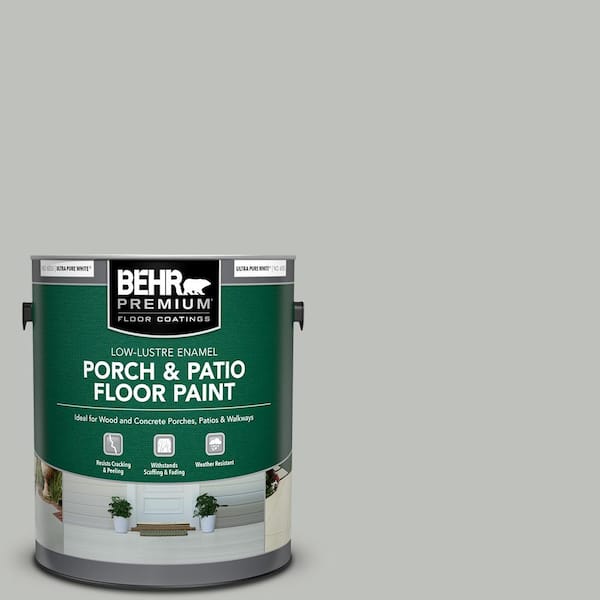 BEHR PREMIUM 1 gal. #SC-365 Cape Cod Gray Low-Lustre Enamel Interior/Exterior Porch and Patio Floor Paint