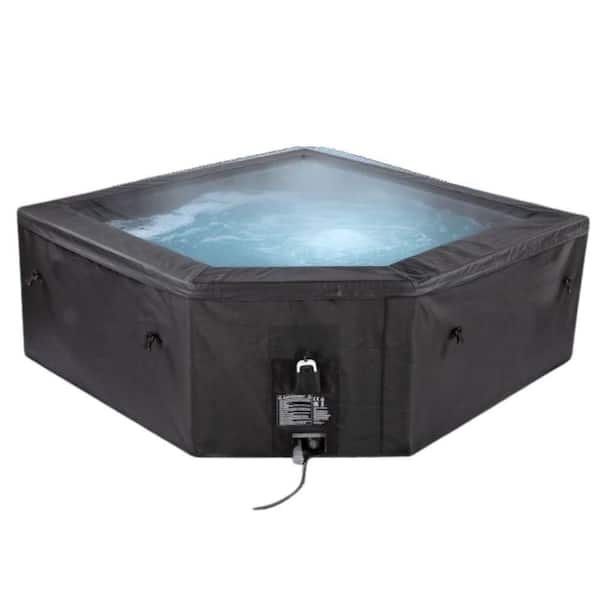 Cabo Cut Corner Foam Spa Hot Tub 110v 4 to 5 Person Eco Foam 80 Aqua Jets 190 Gal. Water Capacity with Safety shutoff