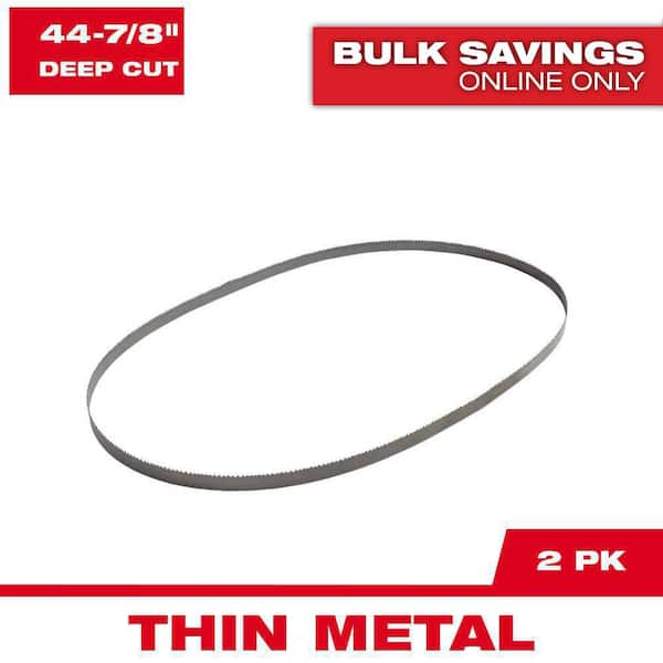 Milwaukee 44-7/8 in. 18 TPI Deep Cut Portable High Speed Steel Band Saw Blades (2-Pack) For M18 FUEL/Corded