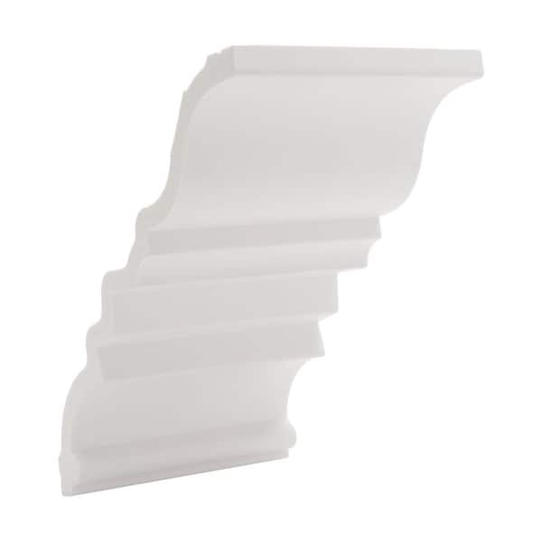 ORAC DECOR 6-1/4 in. D x 5-5/8 in. W x 4 in. L Primed White Plain Polyurethane Crown Moulding Sample