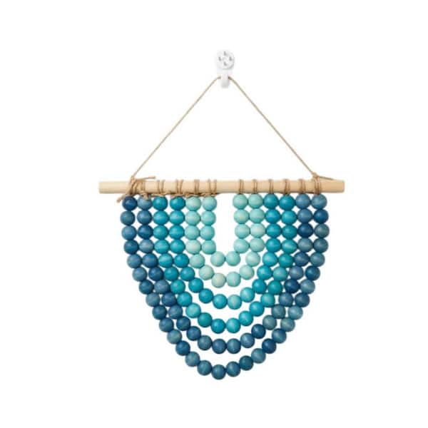 Boho Wood Beaded Macrame Wall Hanging Wall Art
