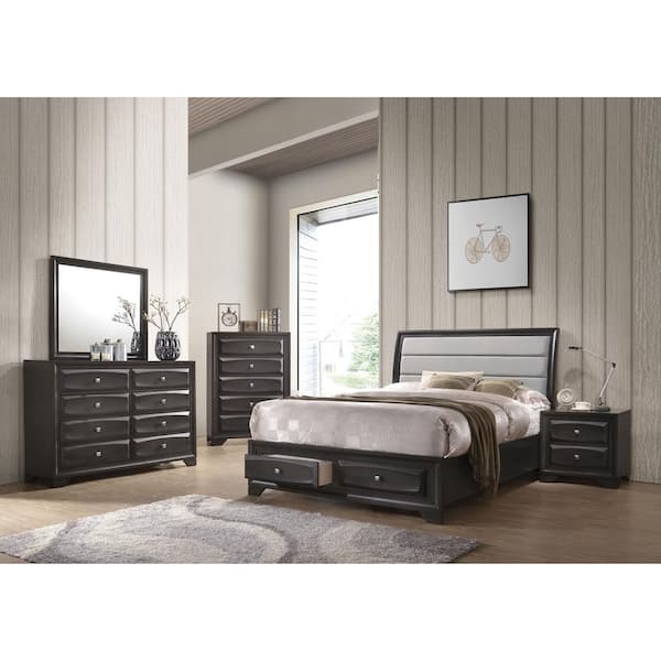 Vidalia Storage Rustic Grey Bedroom Set