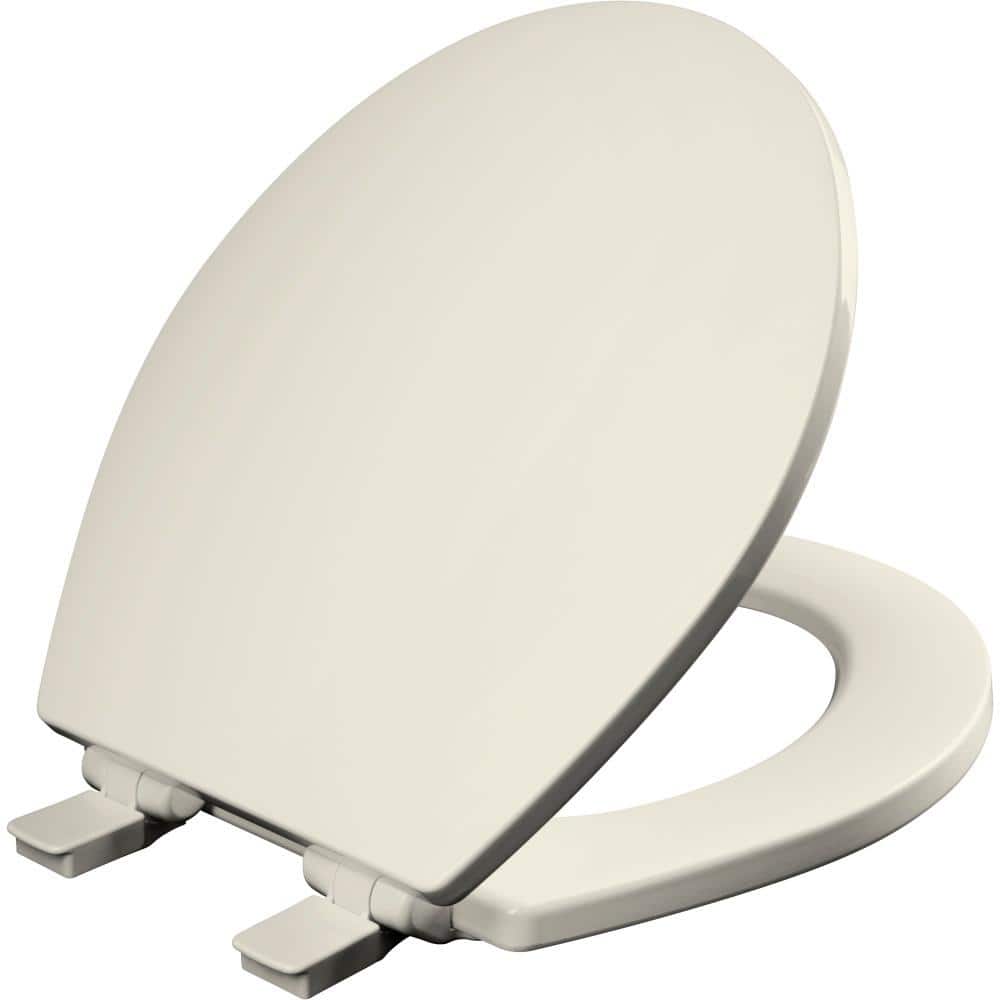 BEMIS Atwood Slow Close Round Closed Enameled Wood Front Toilet Seat in Biscuit Removes for Easy Cleaning and Never Loosens -  560SLOW 346