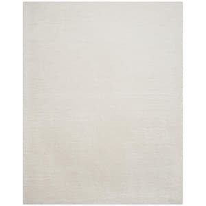 SAFAVIEH Indie Shag White 7 ft. x 9 ft. Solid Area Rug SGI320C-6 - The ...