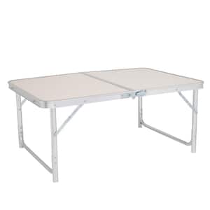 Home Use Aluminum Alloy Portable Folding Table White Outdoor Picnic Camping Dining Party