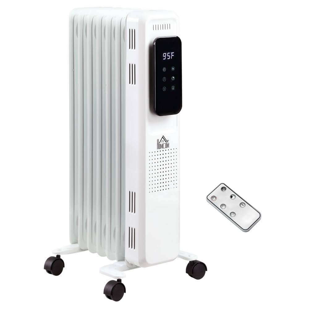 600 W/900 W/1500 W White Electric Space Heater, Heater with 3 Modes (Fan/Lo