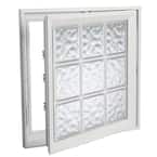 29 in. x 29 in. Right-Hand Acrylic Block Casement Vinyl Window with White Interior and Exterior