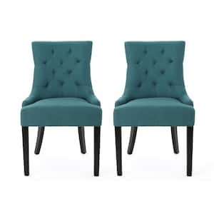 Hayden Dark Teal Upholstered Dining Chairs (Set of 2)
