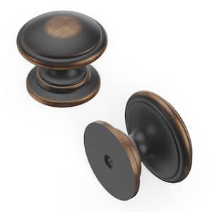 Williamsburg Collection 1-1/4 in. Dia Oil-Rubbed Bronze Highlighted Finish Cabinet Door and Drawer Knob (10-Pack)