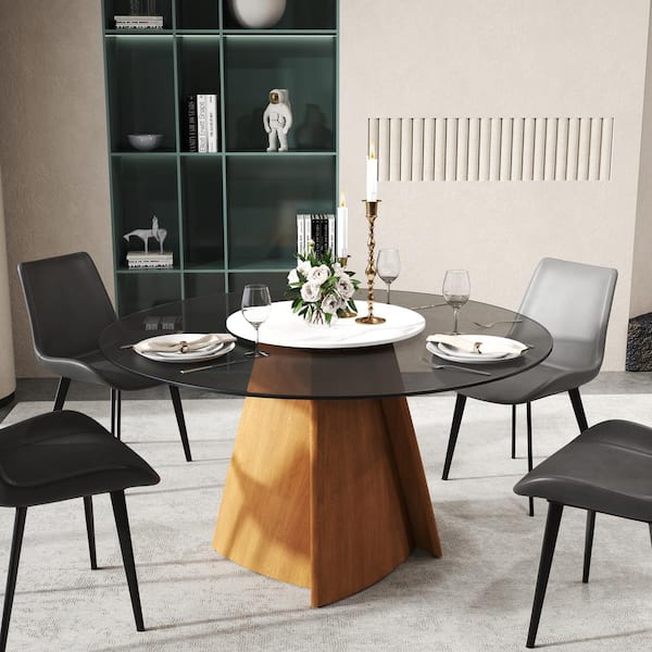 Amazon.com: YITAHOME Round Patio 36.6'' Dining Wood Table