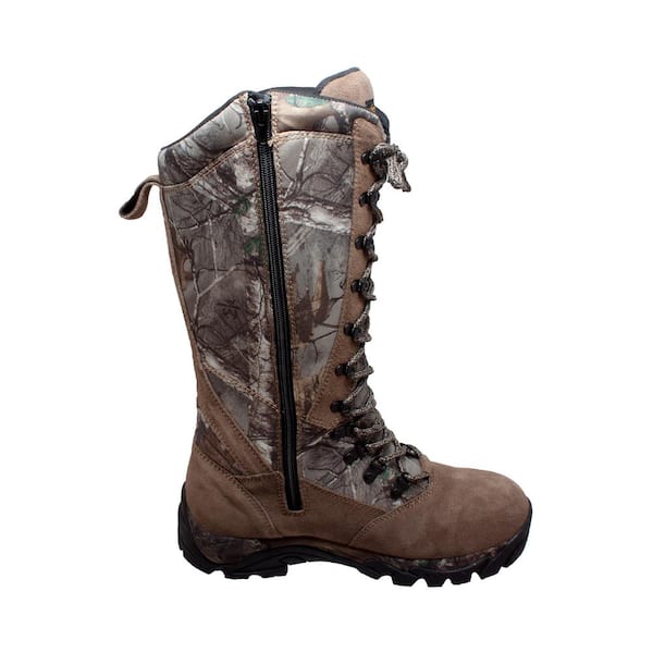 Tecs Men's Size 8 Camo Brown Suede/Leather 15 in. Snake Bite Hunting Boots