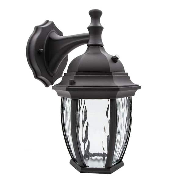 Maima 1 Light Black Led Outdoor Wall, Outdoor Wall Sconce Dusk To Dawn