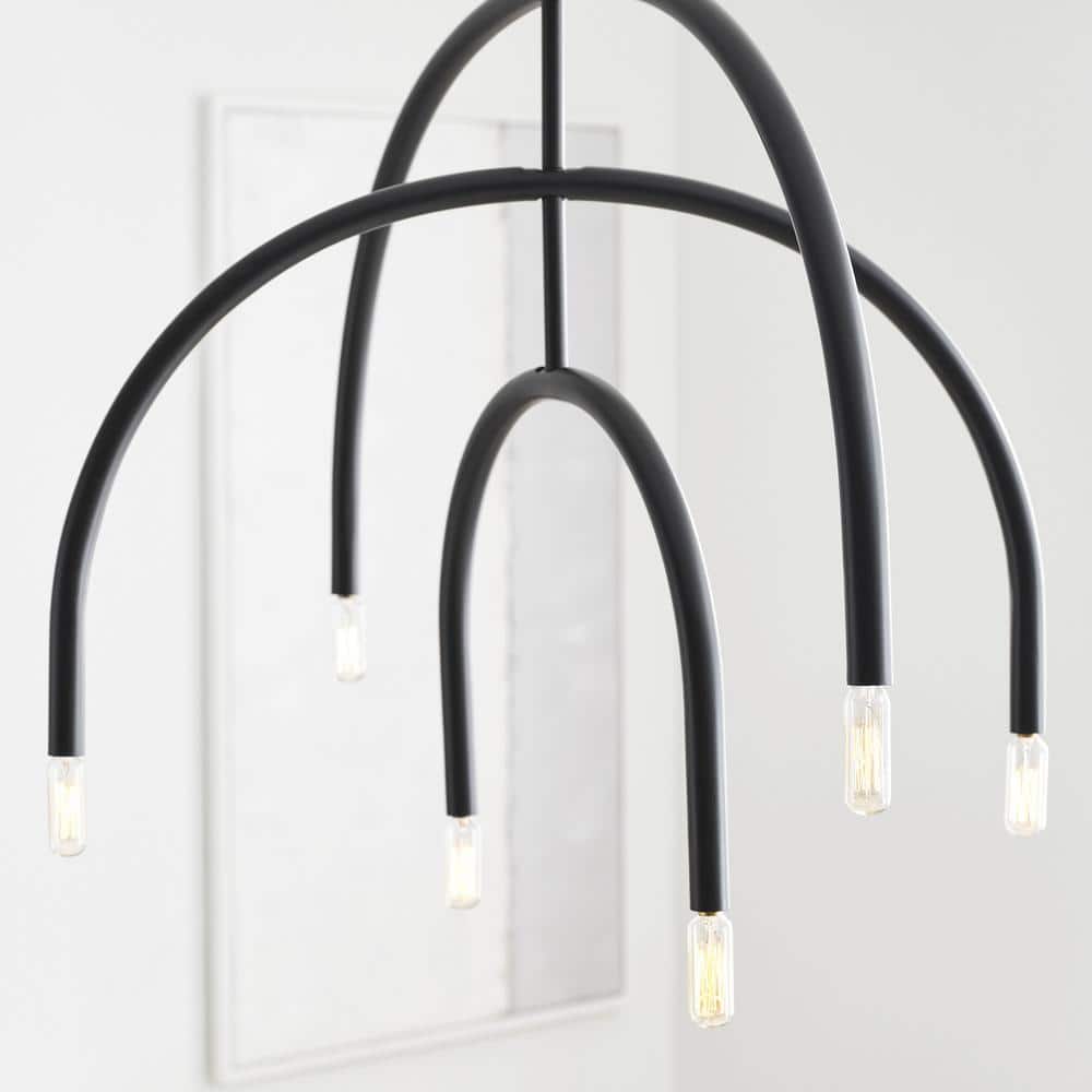 Hadden 6-Light Midnight Black Modern Chandelier
