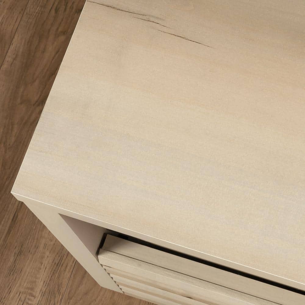 Pacific Maple Modern TV Credenza with Drawers for 70" TVs