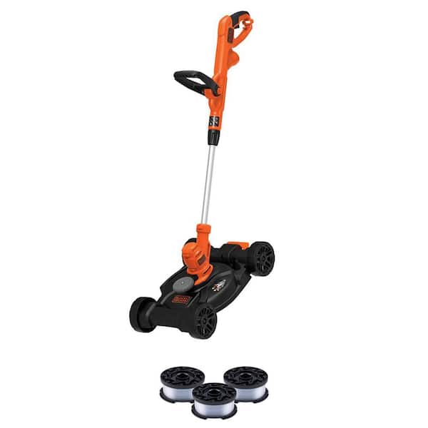 12 in. 6.5 Amp Corded Electric 3-in-1 String Trimmer/Edger with Mower Attachment with Replacement Line Spools (3-Pack)