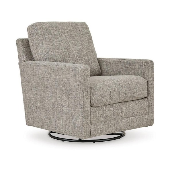 Benjara Gray and Black Polyester Accent Chair with Soft Cushioned
