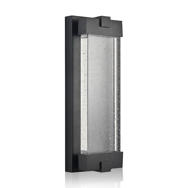 Black Aluminum Weatherproof Outdoor Wall Light, Outdoor Sconce 19 in. Hardwired with LED Bulb