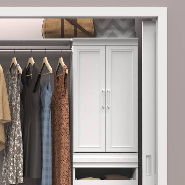21 in. W White Modular Storage Solid 2-Door Kit Wood Closet System