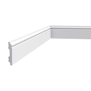 1/2 in. D x 2-3/4 in. W x 78-3/4 in. L Primed White High Impact Polystyrene Baseboard Moulding (4-Pack)