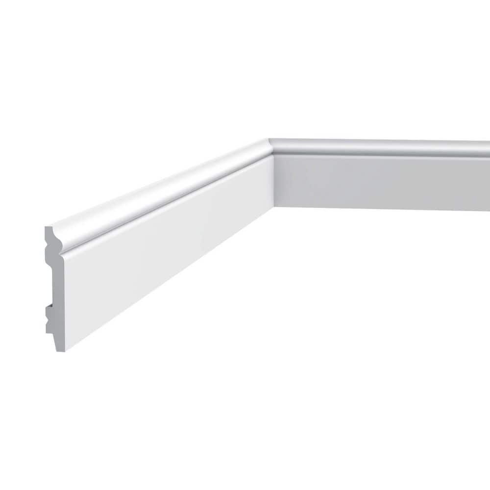 Primed White High Impact Polystyrene Baseboard Moulding Set