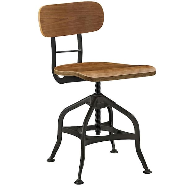 MODWAY Mark 15.5 in. - 23 in. Brown Wood Dining Stool