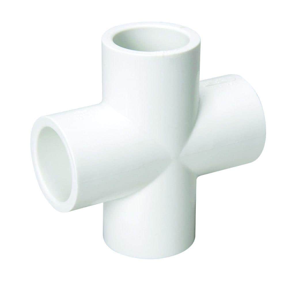 Mueller Streamline 1/2 in. PVC Pressure S x S x S x S Cross 420-005HC ...